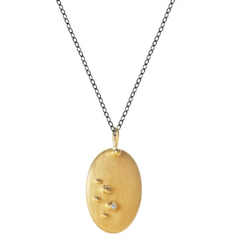 Dulong Delphis Amulet-vedhæng med 1 brillant på Stream Halskæde, 18K Guld